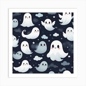 Ghosts Wallpaper Art Print