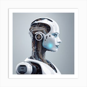 Female Robot 2 Art Print