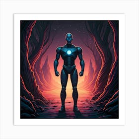 Robot Space Traveller Art Print