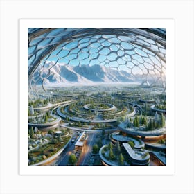 A Futuristic town 4 Art Print