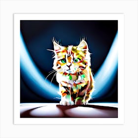 Colorful Kitten Art Print