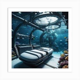 Underwater Bedroom Art Print