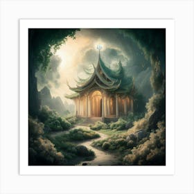 Temple In The Forest Art Print