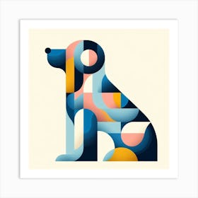 Geometric Art Dog 3 Art Print