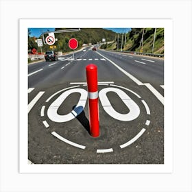 Road With A Number Painted On It Art Print