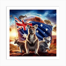 Australian Flag Art Print