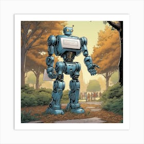 Robots In The Park 1 Art Print