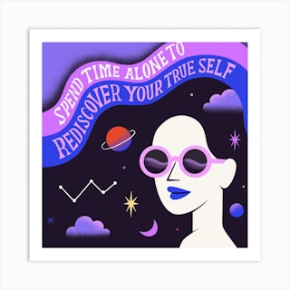 Rediscover Yourself Square Art Print