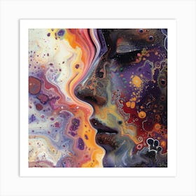 Abstract Of A Woman'S Face 5 Art Print