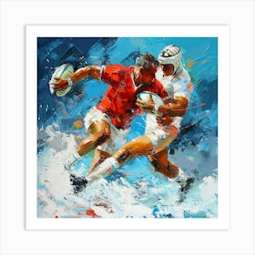 Rugby Players In Action 8 Art Print