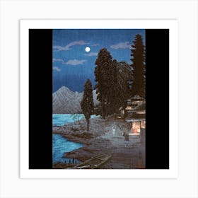 Moonlight At The Lake Art Print