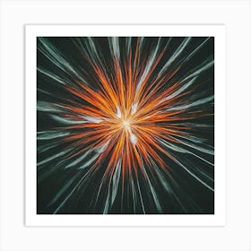 Orange Burst Canvas Print Art Print