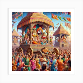 Hindu Festival Art Print