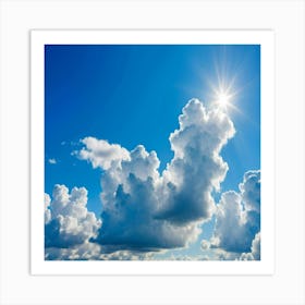 Blue Sky With Clouds Art Print