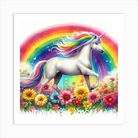 Unicorn Rainbow 3 Art Print