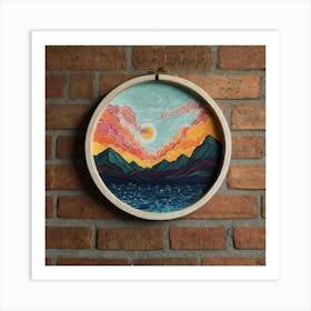 Sunset Hoop Art Art Print