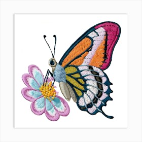 Butterfly On A Flower 11 Art Print