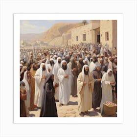 Jesus In The Desert Art Print