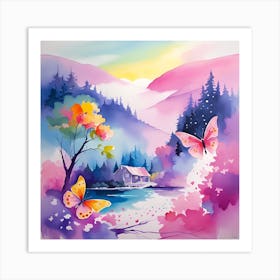 Butterfly Painting 34 Art Print