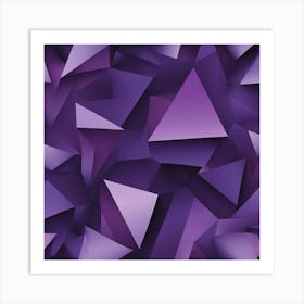 Abstract Purple Triangles 2 Art Print