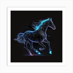 Horse In The Night Sky Art Print