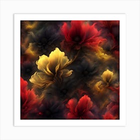 Flowing Flowers 2 Art Print