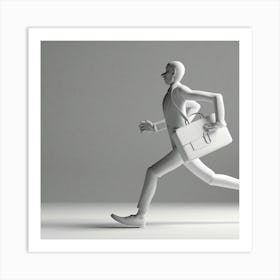 Businessman Running 1 Art Print