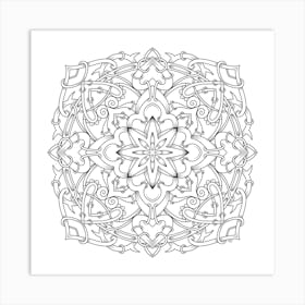 Ethnic Motif, Mandala Art Art Print