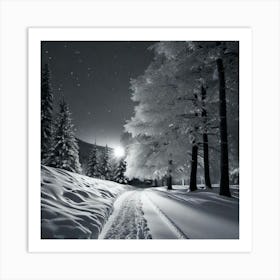 Snowy Path 1 Art Print