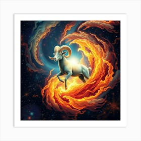 Zodiac Ram 36 Art Print