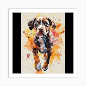 Splatter Dog Art Print