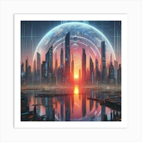 Futuristic Cityscape 9 Art Print