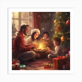 Christmas Family Art Print