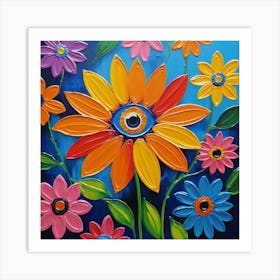 Colorful Flowers 2 Art Print