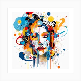 Abstract Woman Portrait 3 Art Print