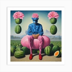 Watermelon Man Art Print