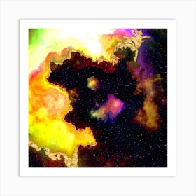 100 Nebulas in Space with Stars Abstract n.113 Art Print