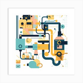 A Workflow Automation Vector Design Illustration 1718669261 1 Art Print