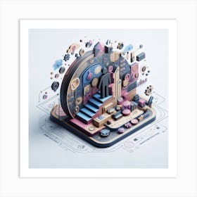 3d Illustration 4 Art Print