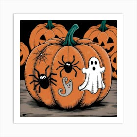 Halloween Pumpkins Art Print