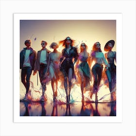 Portrait Of A Group Of Women Art Print