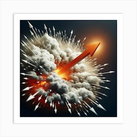 Explosion Arrow Art Print