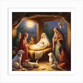 Nativity Scene Art Print