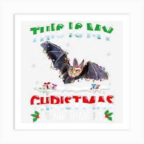 This Is My Christmas Pajama Shirt Cute Bat Animals Art Print