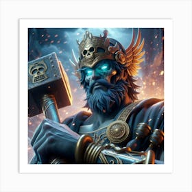 King Of The Gods 2 Art Print