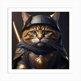 Knight Cat Art Print