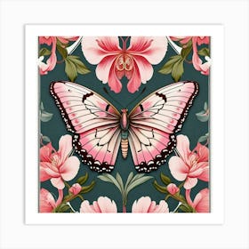 Pink Butterfly 1 Art Print