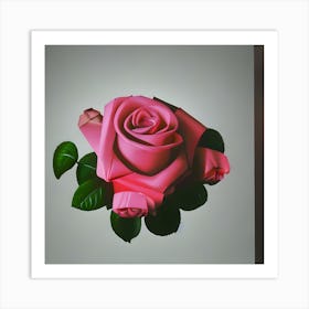 Origami Rose Art Print