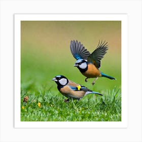 Two Birds In Flight 3 Art Print