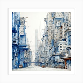 Chinese City Art Print